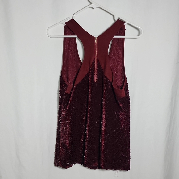 Sugarlips Burgundy Sequin Tank Top - Picture 4 of 7